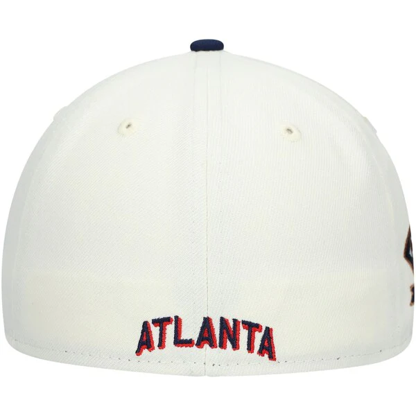 Rings & Crwns  Atlanta Black Crackers Team Fitted Hat - Cream/Navy - Image 4