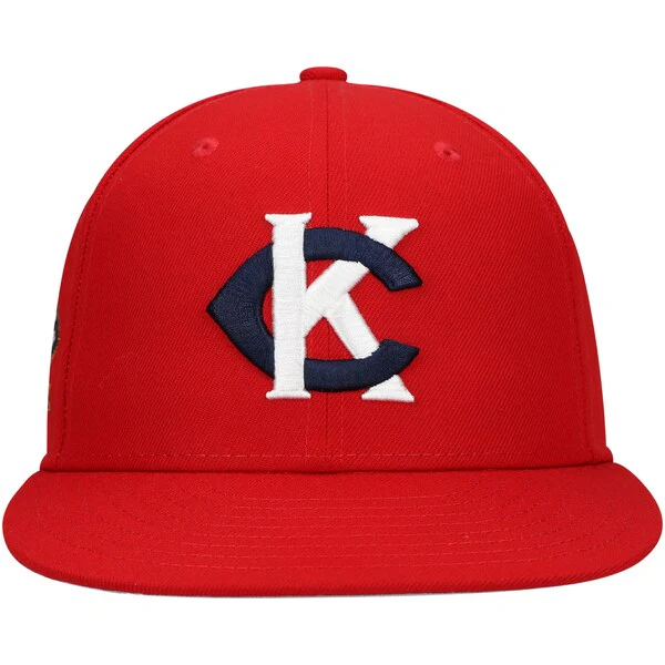 Rings & Crwns  Kansas City Monarchs Team Fitted Hat - Red - Image 2