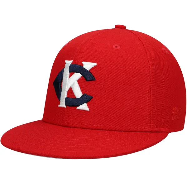 Rings & Crwns  Kansas City Monarchs Team Fitted Hat - Red - Image 3