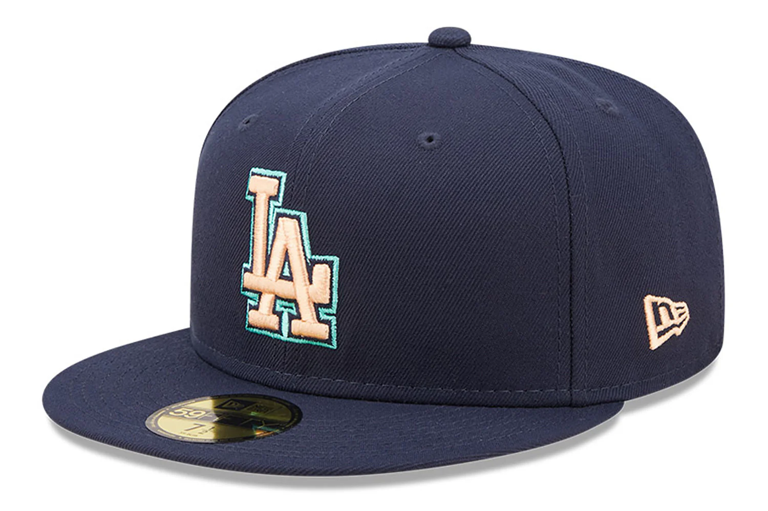 New Era x Lids HD  Los Angeles Dodgers Oceanside Peach 2022 59FIFTY Fitted Cap - Image 4