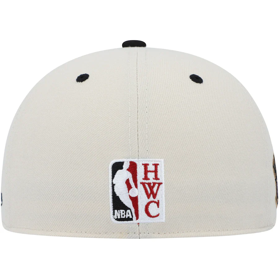 Mitchell & Ness Chicago Bulls Cream 1998 NBA Finals Hardwood Classics Fitted Hat - Image 3
