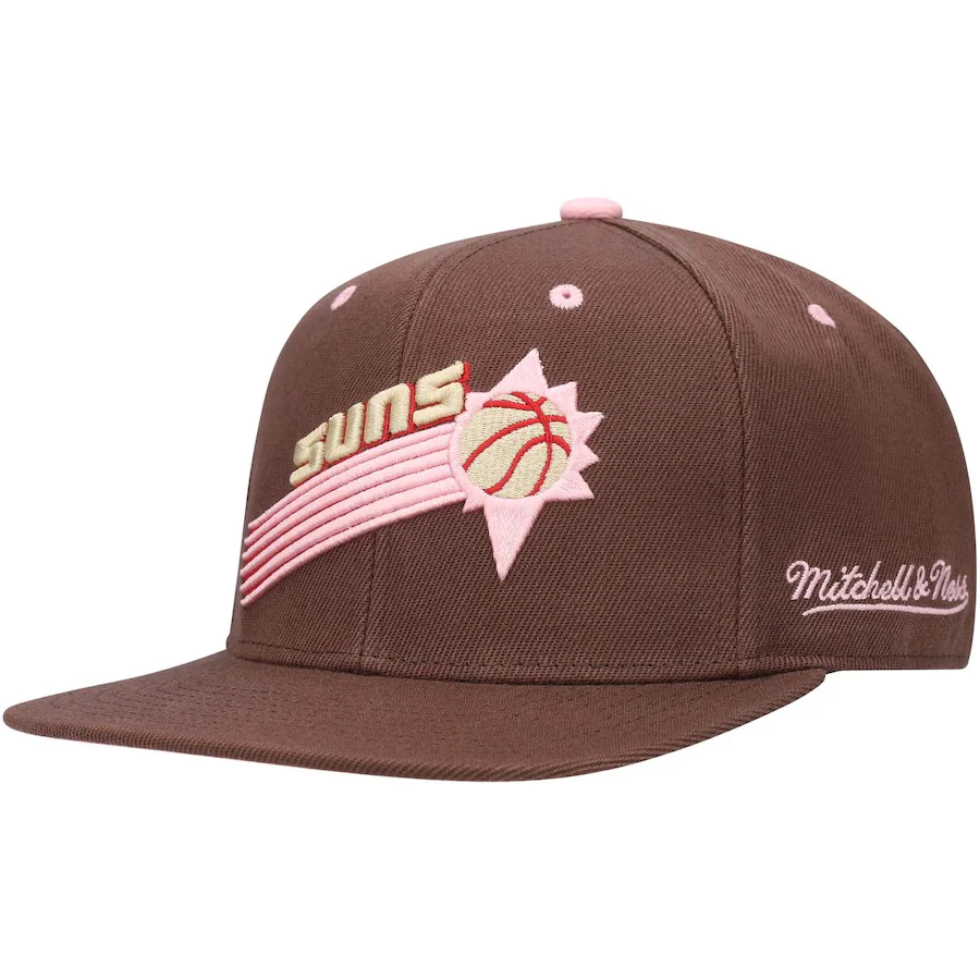 Mitchell & Ness Phoenix Suns Brown 25th Anniversary Hardwood Classics Brown Sugar Bacon Fitted Hat - Image 5