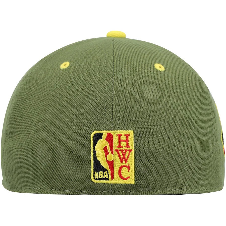 Mitchell & Ness x Lids Toronto Raptors Olive NBA Draft Hardwood Classics Dusty Fitted Hat - Image 4