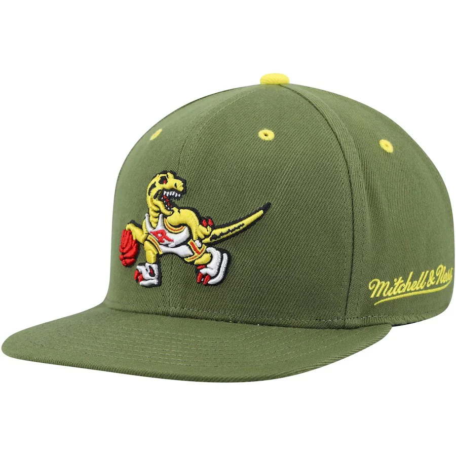 Mitchell & Ness x Lids Toronto Raptors Olive NBA Draft Hardwood Classics Dusty Fitted Hat - Image 5