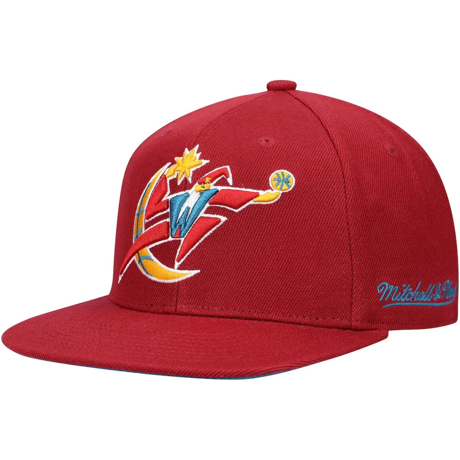 Mitchell & Ness x Lids Washington Wizards Red Hardwood Classics Northern Lights Fitted Hat - Image 5