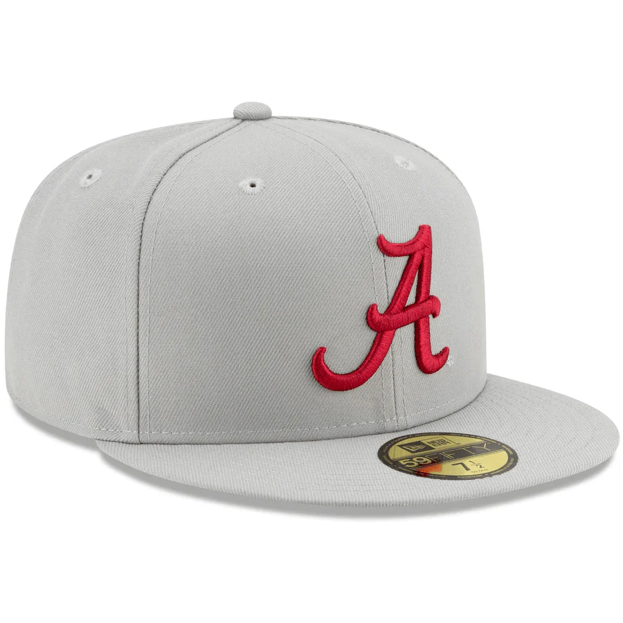 New Era Alabama Crimson Tide Grey 59Fifty Fitted Hat - Image 3