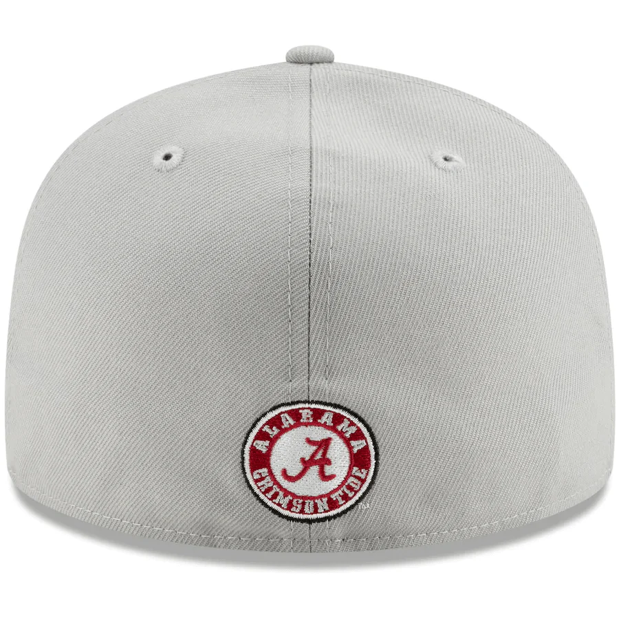New Era Alabama Crimson Tide Grey 59Fifty Fitted Hat - Image 4