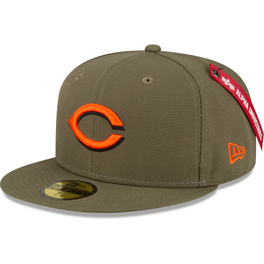 New Era Alpha Industries X Cincinnati Reds Green 59FIFTY Fitted Hat