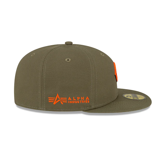 New Era Alpha Industries X Cincinnati Reds Green 59FIFTY Fitted Hat - Image 5