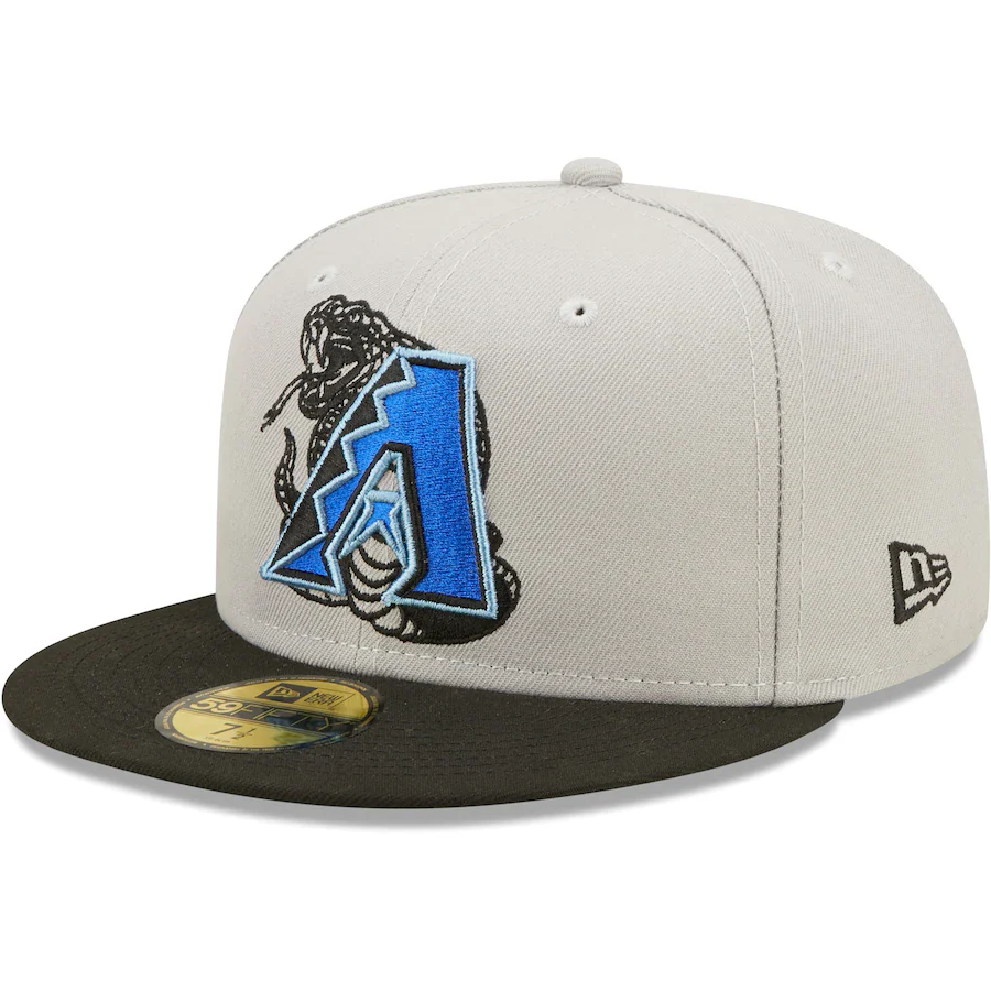 New Era Arizona Diamondbacks Chase Field Gray/Black Blue Undervisor 2022 59FIFTY Fitted Hat - Image 4