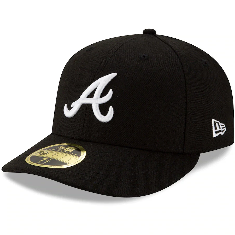 New Era Atlanta Braves Authentic Black Low Profile 59FIFTY Fitted Hat