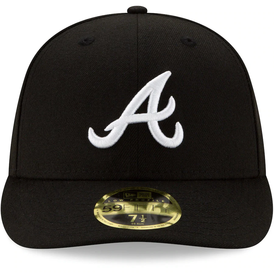 New Era Atlanta Braves Authentic Black Low Profile 59FIFTY Fitted Hat - Image 2