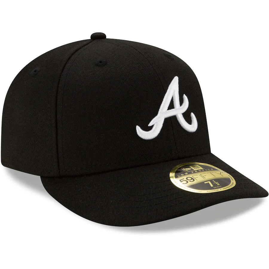 New Era Atlanta Braves Authentic Black Low Profile 59FIFTY Fitted Hat - Image 3