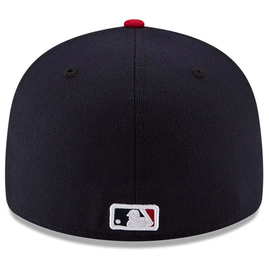 New Era Atlanta Braves Authentic Navy Blue & Red Low Profile 59FIFTY Fitted Hat - Image 4