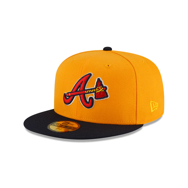 New Era Atlanta Braves Mustard 59FIFTY Fitted Hat - Image 3