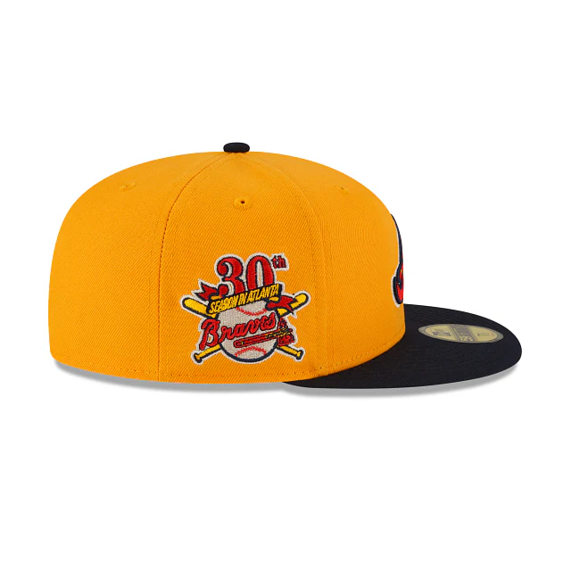 New Era Atlanta Braves Mustard 59FIFTY Fitted Hat - Image 4