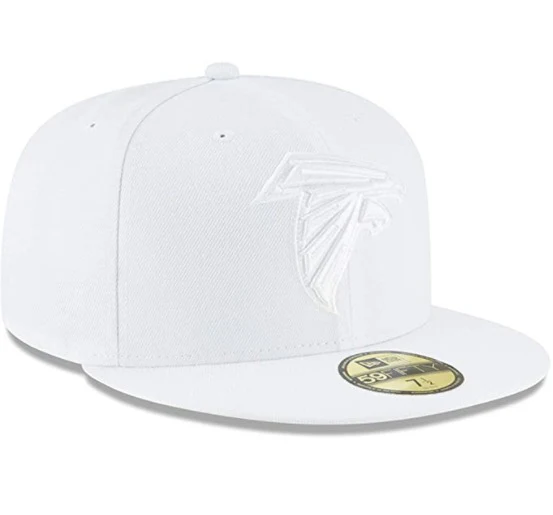 New Era Atlanta Falcons White on White 59FIFTY Fitted Hat - Image 3