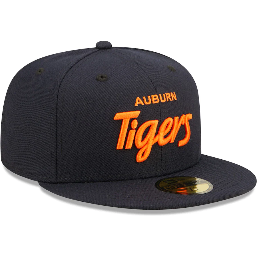 New Era Auburn Tigers Navy Griswold 59FIFTY Fitted Hat - Image 4
