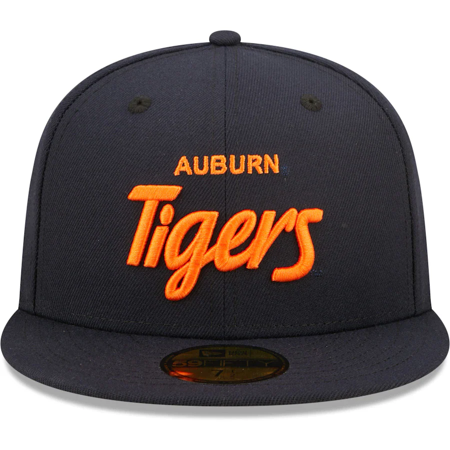 New Era Auburn Tigers Navy Griswold 59FIFTY Fitted Hat - Image 5
