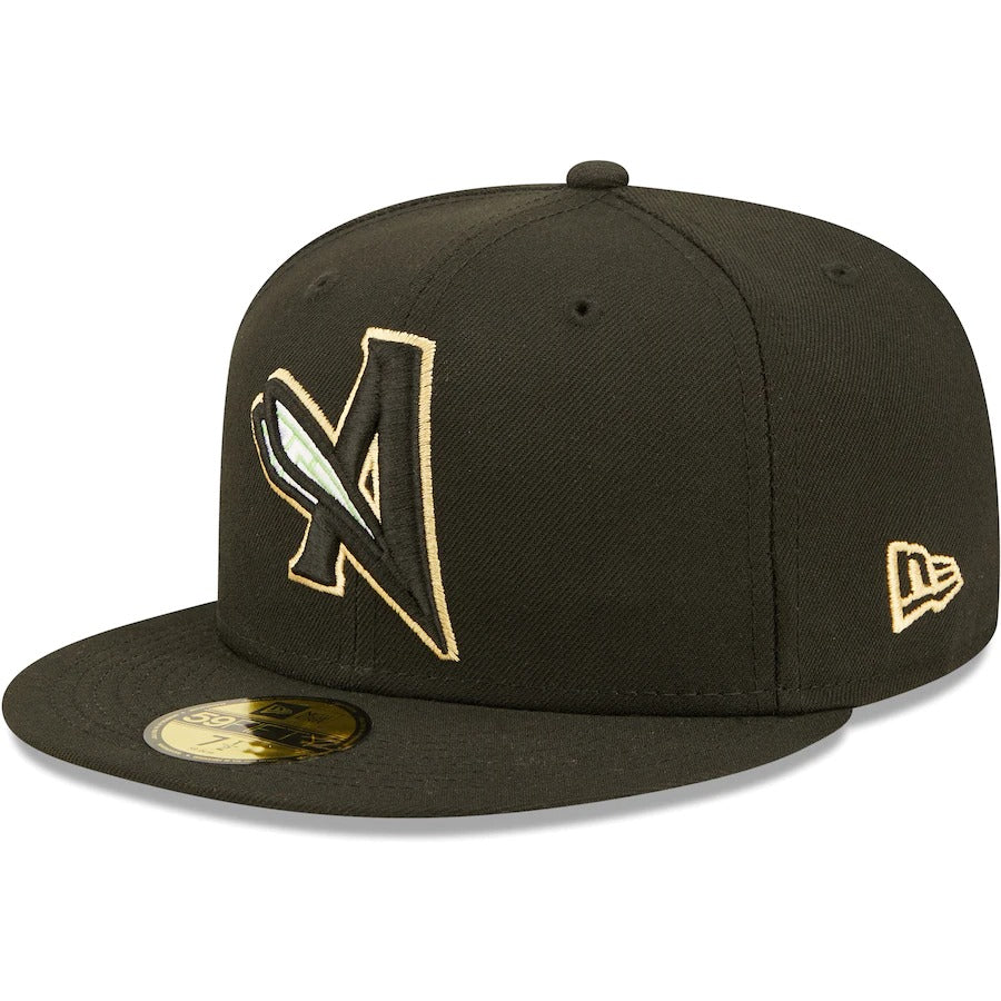 New Era Augusta GreenJackets Black Authentic Collection Team Alternate 59FIFTY Fitted Hat