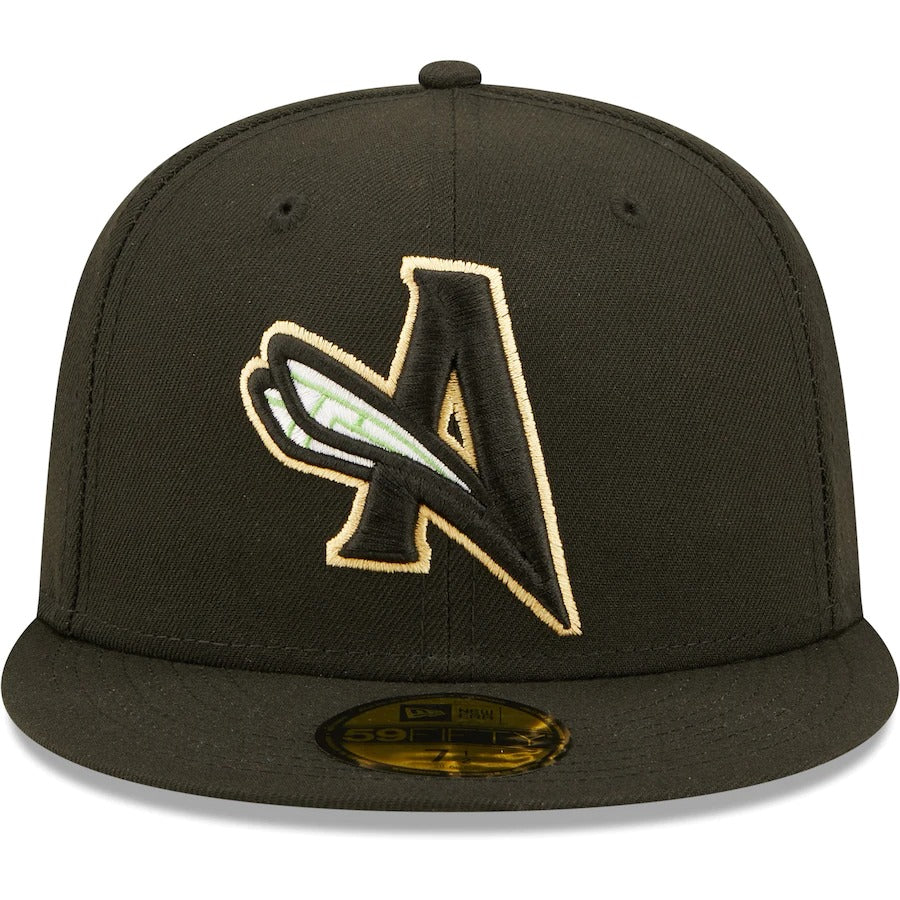 New Era Augusta GreenJackets Black Authentic Collection Team Alternate 59FIFTY Fitted Hat - Image 2