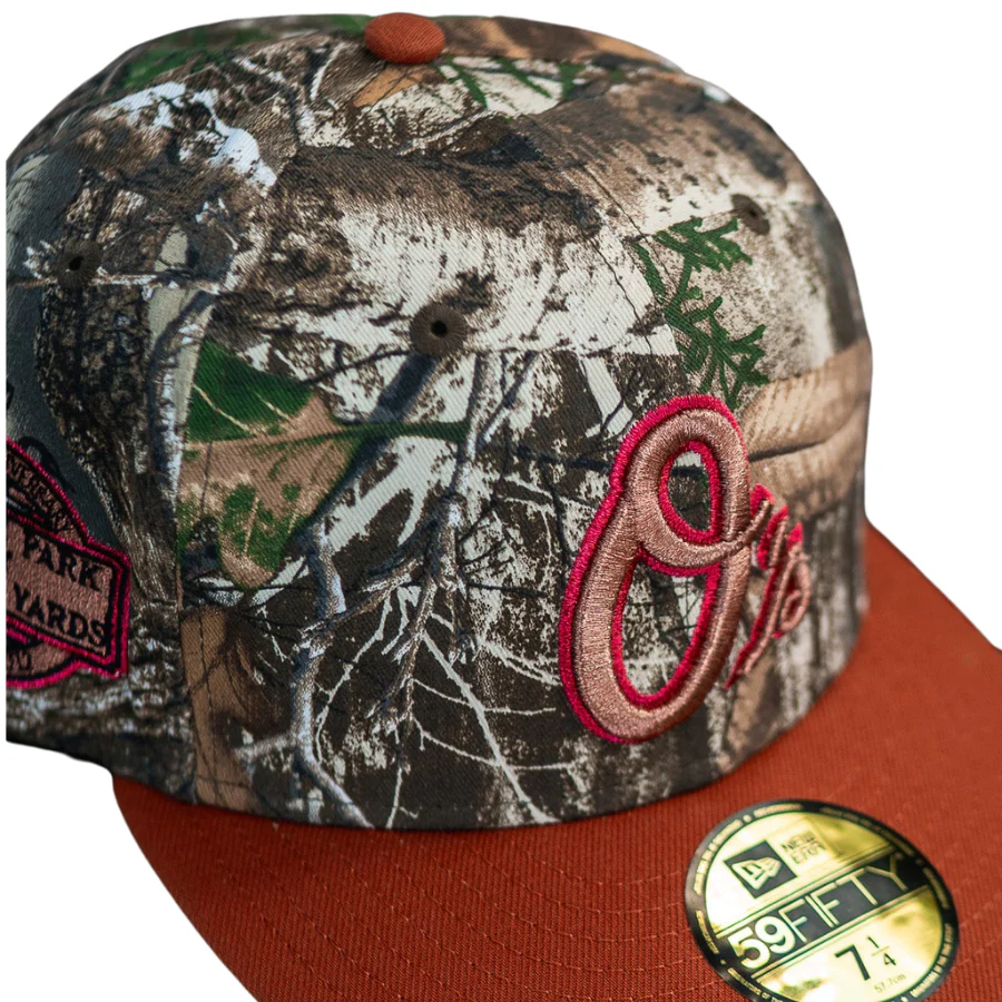 New Era Baltimore Orioles 20th Anniversary Realtree Camo/Rust Orange 59FIFTY Fitted Hat - Image 5