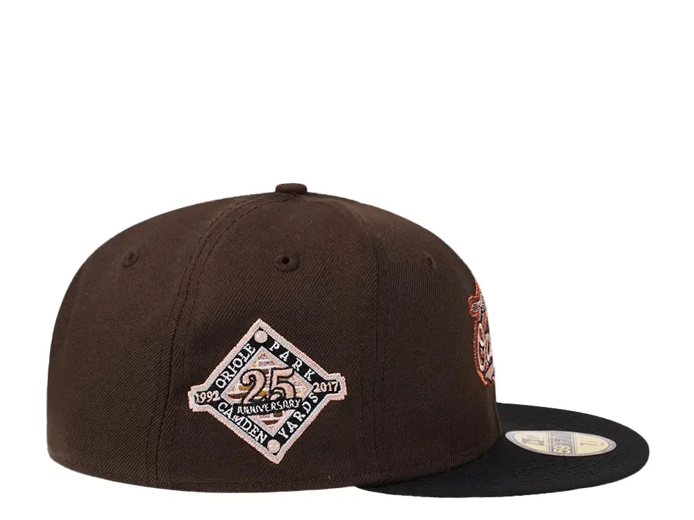 New Era Baltimore Orioles 25th Anniversary Coffee Peach 59FIFTY Fitted Hat - Image 4