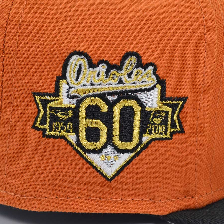 New Era Baltimore Orioles Flight Orange/Black 60th Anniversary 59FIFTY Fitted Hat - Image 4