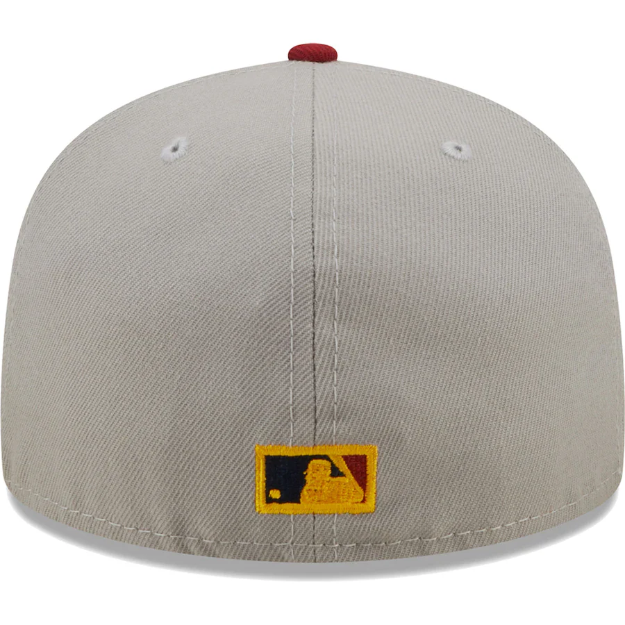 New Era Baltimore Orioles Gray/Red 50th Anniversary Navy Undervisor 59FIFTY Fitted Hat - Image 4
