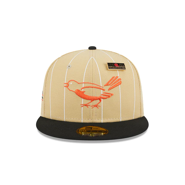 New Era Baltimore Orioles Pinstripe '59FIFTY Day' 2023 59FIFTY Fitted Hat - Image 2