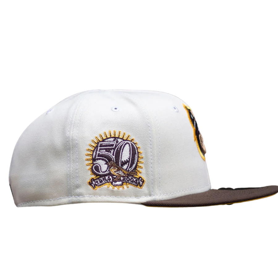New Era Baltimore Orioles White/Brown/Yellow 50th Anniversary 59FIFTY Fitted Cap - Image 5