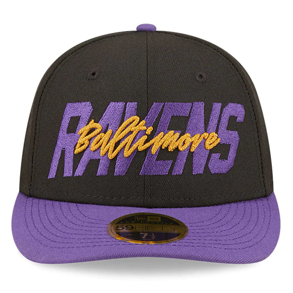 New Era Baltimore Ravens  Black/Purple 2022 NFL Draft Low Profile 59FIFTY Fitted Hat - Image 2