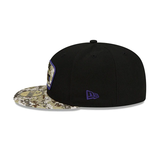 New Era Baltimore Ravens Salute To Service 2021 59FIFTY Fitted Hat - Image 4