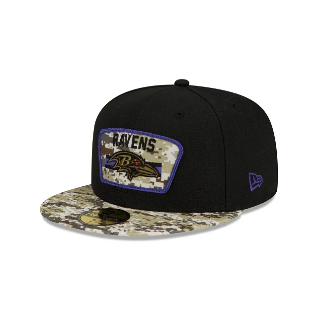 New Era Baltimore Ravens Salute To Service 2021 59FIFTY Fitted Hat - Image 6