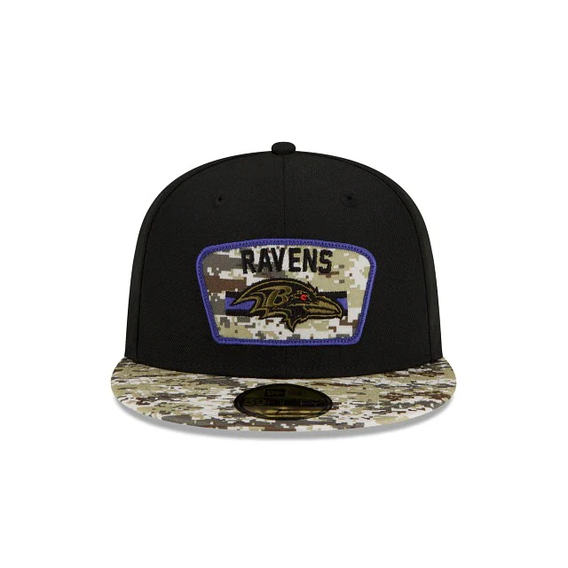 New Era Baltimore Ravens Salute To Service 2021 59FIFTY Fitted Hat - Image 7