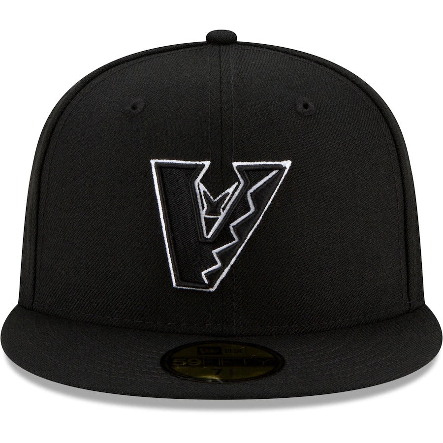 New Era Black Arizona Diamondbacks Upside Down Logo 59FIFTY Fitted Hat - Image 2