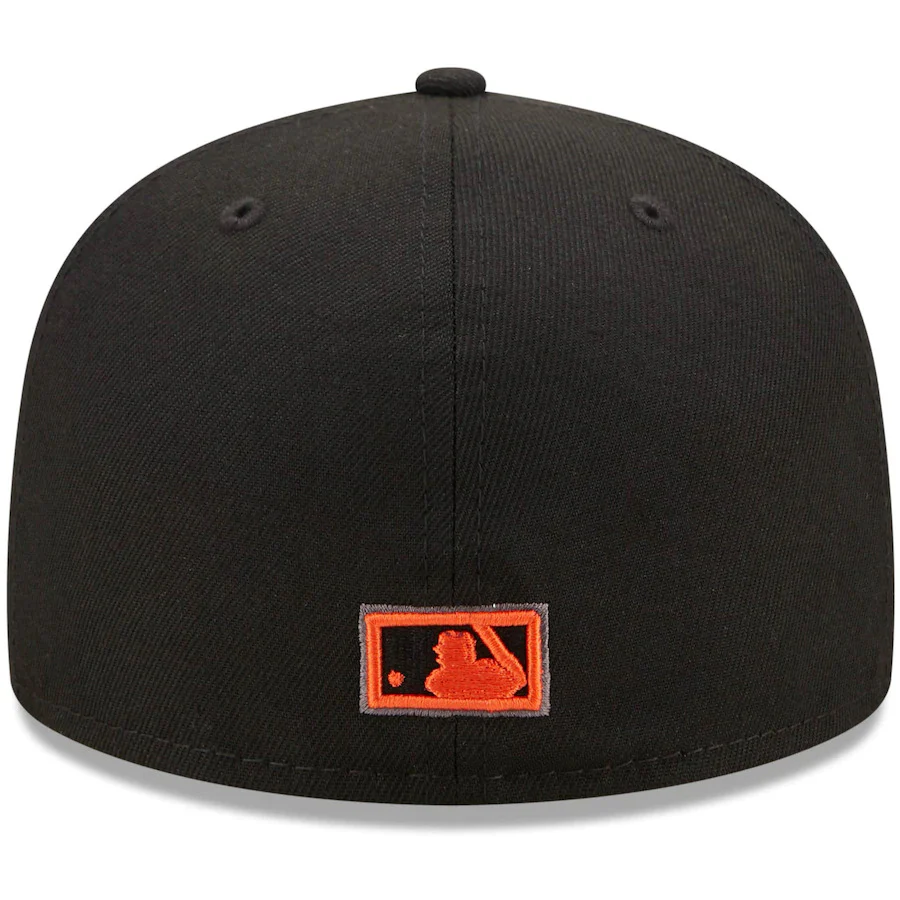 New Era Black Houston Astros 45th Anniversary Patch Blackout Pop Undervisor 59FIFTY Fitted Hat - Image 4