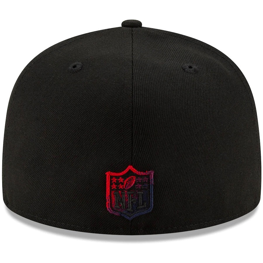 New Era Black Houston Texans Logo Color Dim 59FIFTY Fitted Hat - Image 3