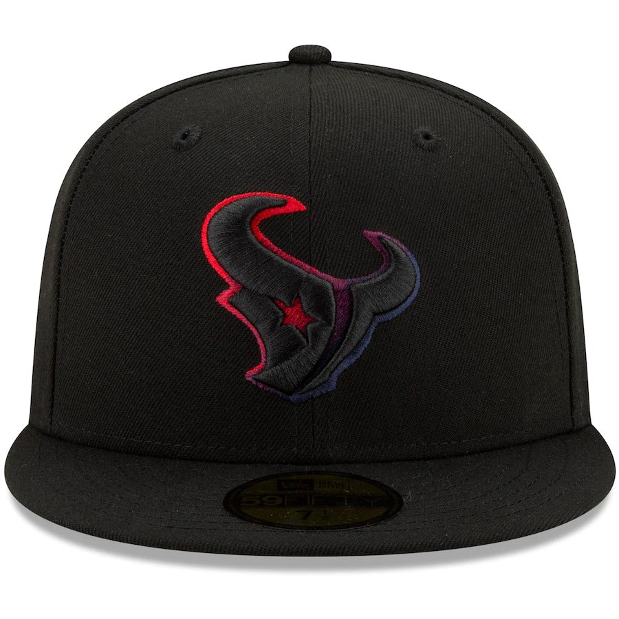 New Era Black Houston Texans Logo Color Dim 59FIFTY Fitted Hat - Image 5