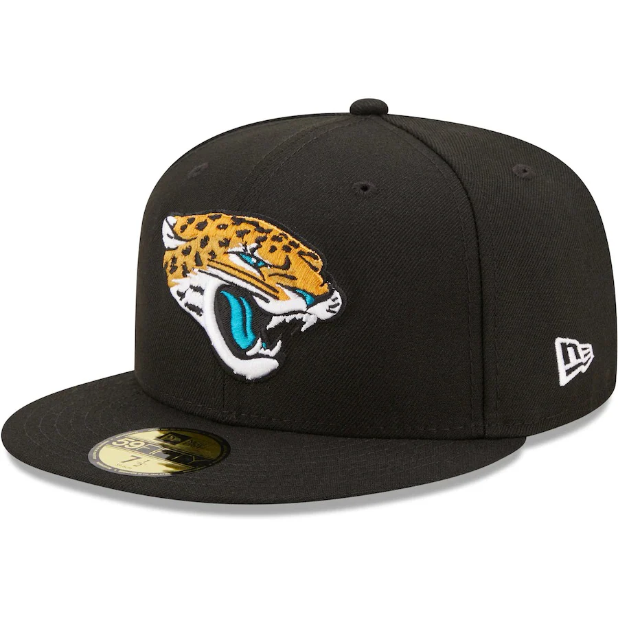 New Era Black Jacksonville Jaguars 25th Anniversary Patch 59FIFTY Fitted Hat - Image 3