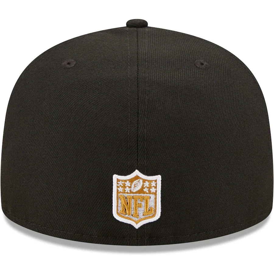 New Era Black Jacksonville Jaguars 25th Anniversary Patch 59FIFTY Fitted Hat - Image 4