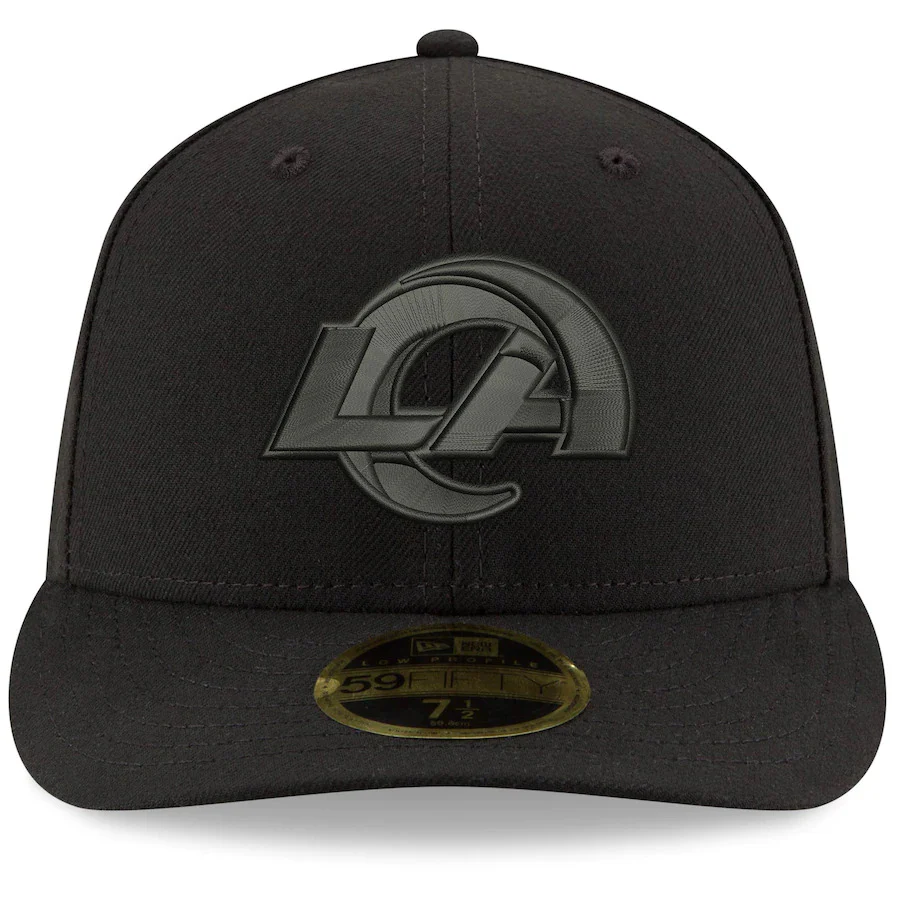 New Era Black Los Angeles Rams Logo Low Profile 59FIFTY Fitted Hat - Image 2