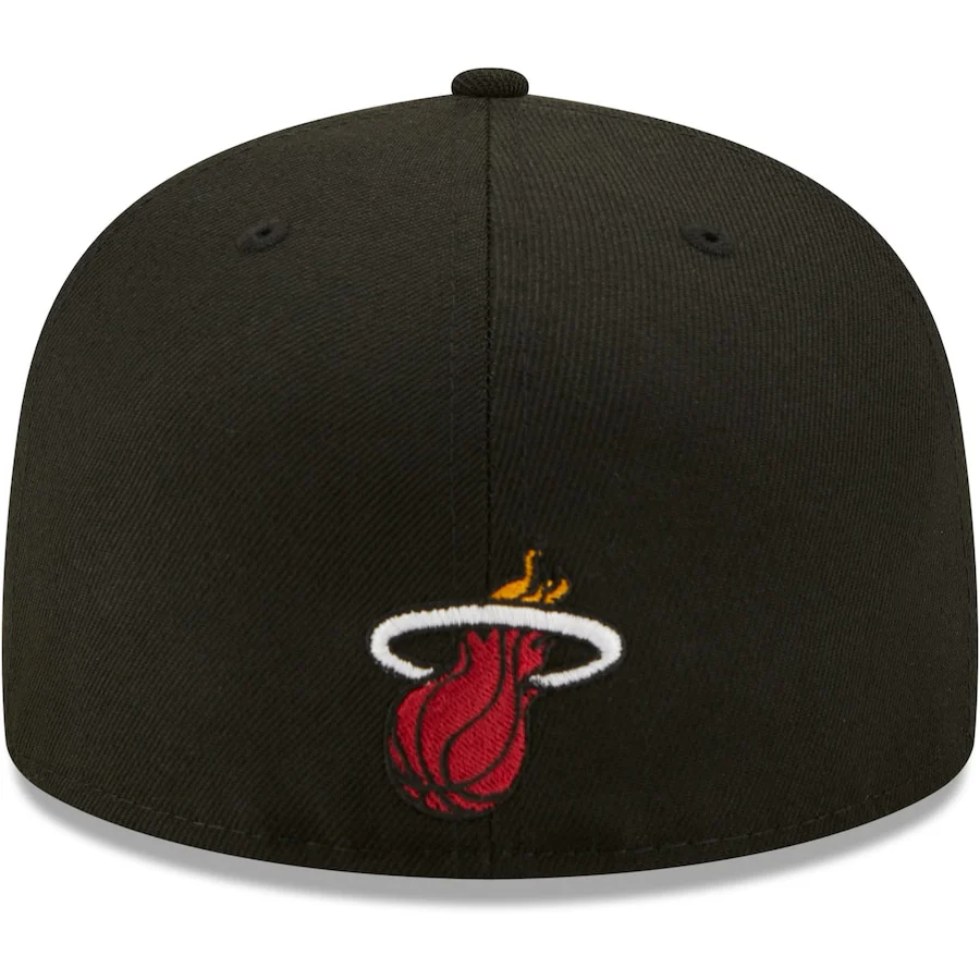 New Era Black Miami Heat Scored 59FIFTY Fitted Hat - Image 4