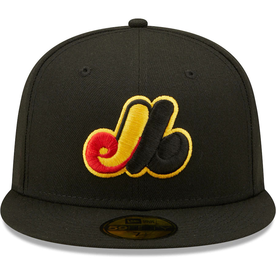 New Era Black Montreal Expos Olympic Stadium Gold Undervisor 59FIFTY Fitted Hat - Image 2