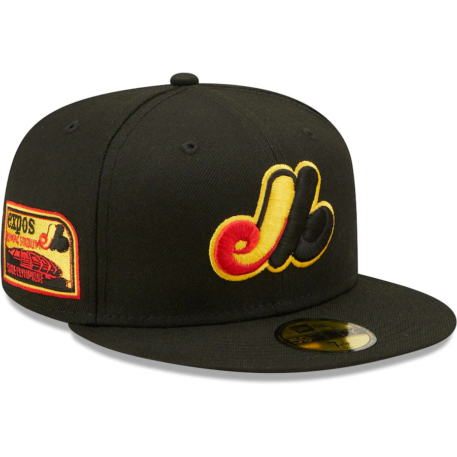New Era Black Montreal Expos Olympic Stadium Gold Undervisor 59FIFTY Fitted Hat - Image 3