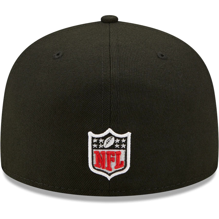 New Era Black New England Patriots Red Undervisor Super Bowl XXXVI Side Patch 59FIFTY Fitted Hat - Image 4