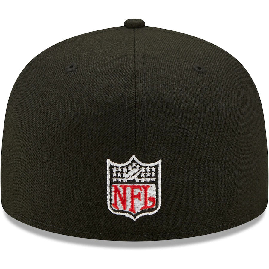 New Era Black New York Giants Red Undervisor Super Bowl XXI Side Patch 59FIFTY Fitted Hat - Image 4