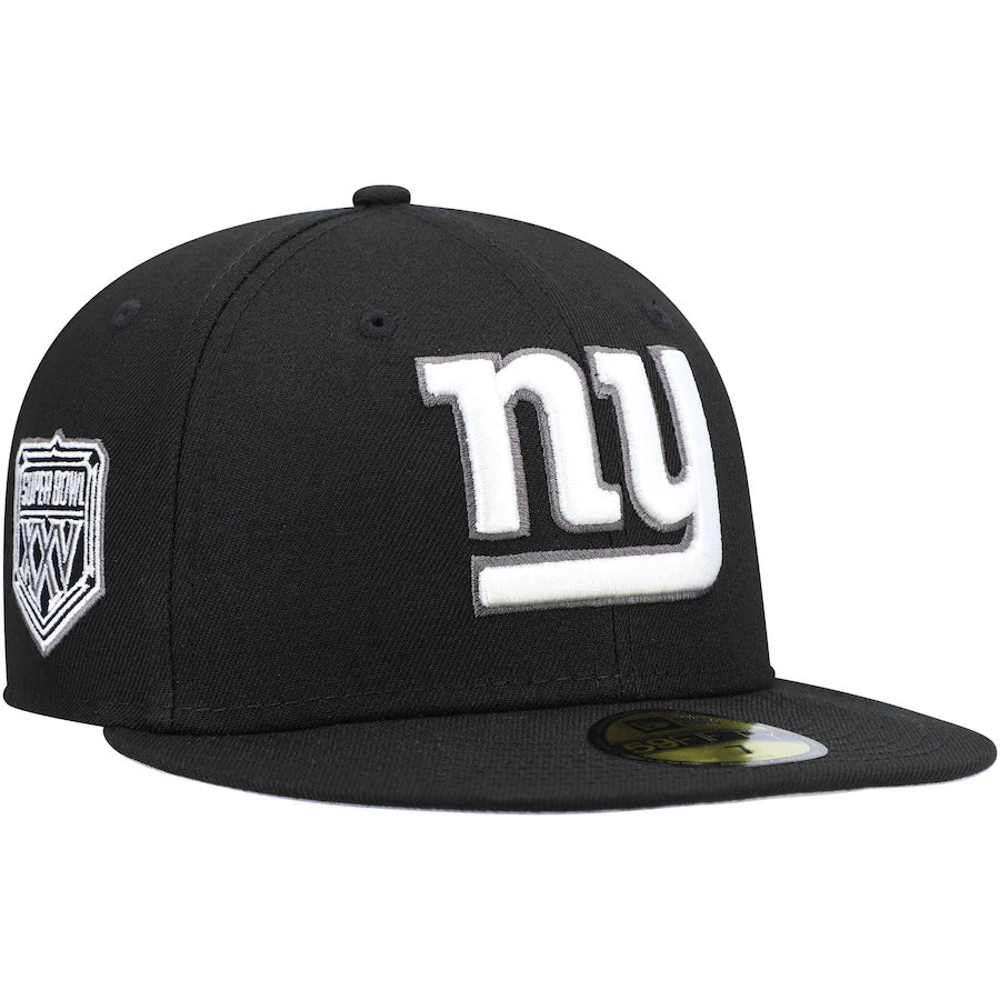 New Era Black New York Giants Super Bowl Patch 59FIFTY Fitted Hat - Image 3