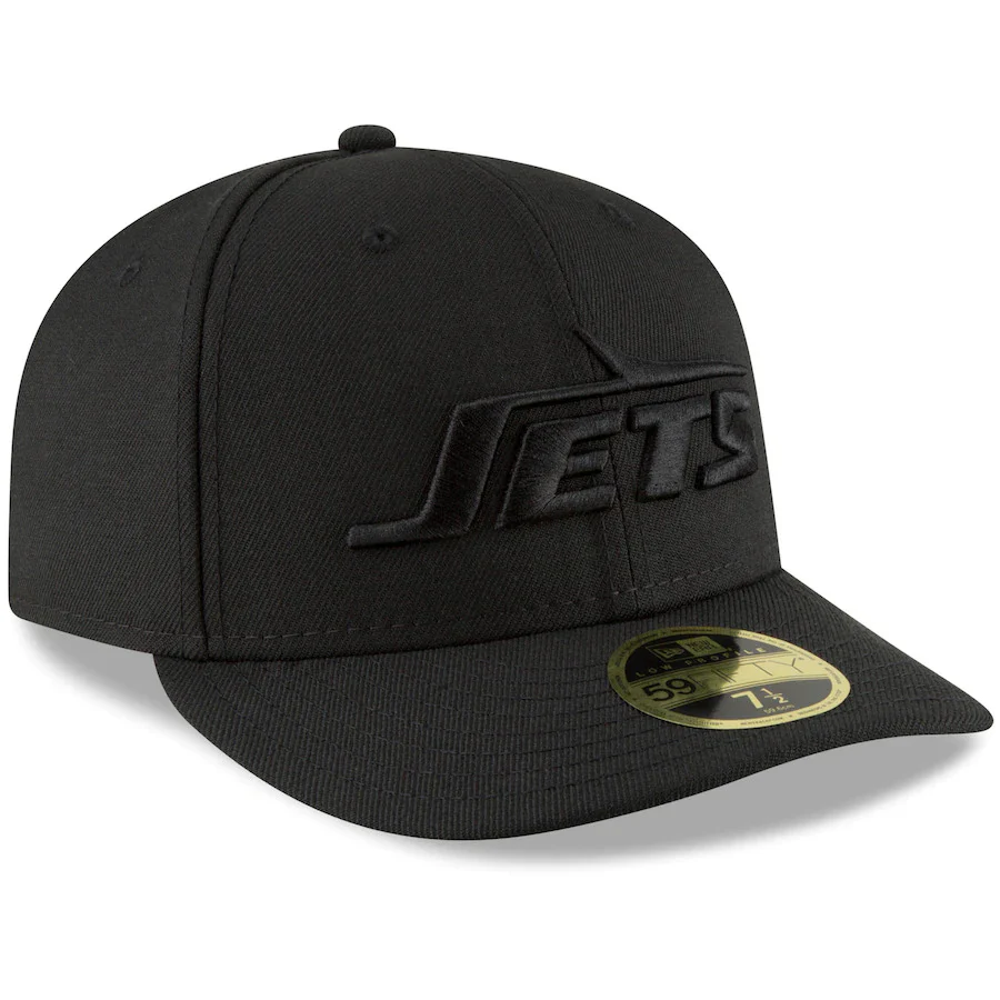 New Era Black New York Jets Throwback Logo Low Profile 59FIFTY Fitted Hat - Image 3