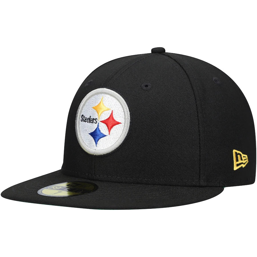 New Era Black Pittsburgh Steelers Field Patch 59FIFTY Fitted Hat - Image 5